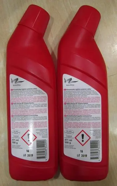 Foto do aviso oficial: Koslita Koncentruotas rūgštinis sanitarinis Valiklis Produtos de limpeza — risco: Químico