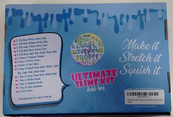 Foto del aviso oficial: Craft Accessories Shoppe Ultimate Slime Kit Add-ins Kit de limo de juguete — riesgo: Riesgos químicos