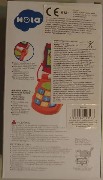 Foto do aviso oficial: HOLA Symphonic Phone Telefone do brinquedo — risco: Ambiente