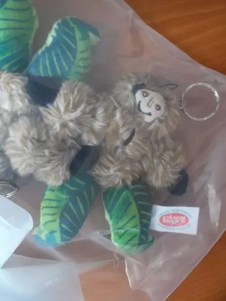 Photo from the official notice: Clement Faugier Creme de marrons keyring with a plush toy — choking risk