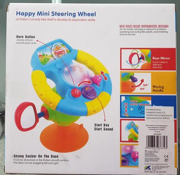 Photo from the official notice: HuiLe TOYS Happy Mini Steering Wheel educational toy — environment risk