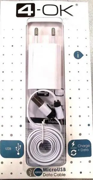 Photo de l’avis officiel: 4-OK MircoUSB Data Cable Chargeur USB — risque: Choc électrique