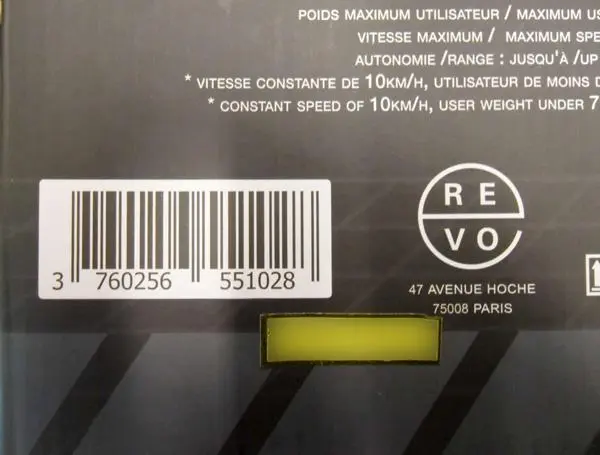 Photo de l’avis officiel: REVOE Rev Board Scooter auto-équilibrage (Hoverboard) — risque: Brûlures & Choc électrique