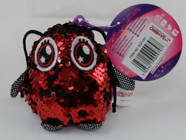 Foto dell’avviso ufficiale: Glitter Palz, Sambro Plush clip-on and Plush toy Giocattolo morbido con paillettes — rischio: Ostruzione delle vie aeree