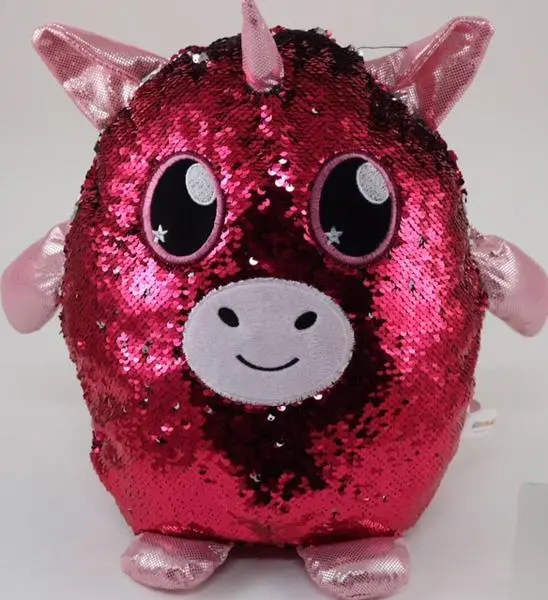 Foto dell’avviso ufficiale: Glitter Palz, Sambro Plush clip-on and Plush toy Giocattolo morbido con paillettes — rischio: Ostruzione delle vie aeree