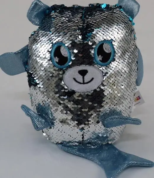 Foto dell’avviso ufficiale: Glitter Palz, Sambro Plush clip-on and Plush toy Giocattolo morbido con paillettes — rischio: Ostruzione delle vie aeree
