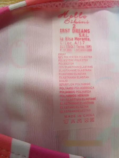 Photo de l’avis officiel: Hello Bikini Bikini des filles — risque: Blessures (A12/0953/19)
