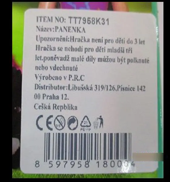 Photo de l’avis officiel: EnchanTimals Poupée en plastique — risque: Risque chimique