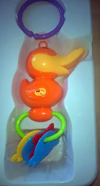 Foto do aviso oficial: Duck light &amp; sound Brinquedo de plástico — risco: Engasgamento & Lesões auditivas