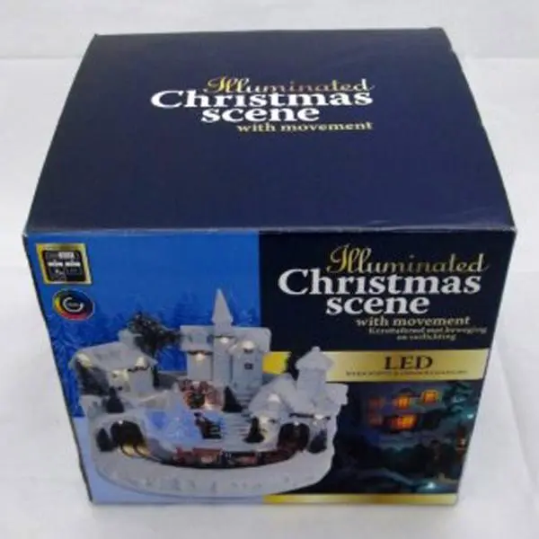 Foto del aviso oficial: Self Import Agencies Illuminated christmas scene Luminaria de mesa led — riesgo: Choque eléctrico