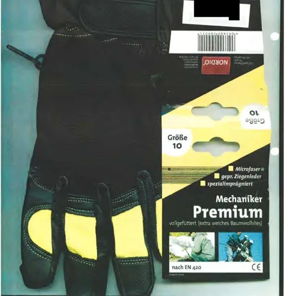 Photo de l’avis officiel: Nordio Mechaniker Premium Gants de travail — risque: Risque chimique