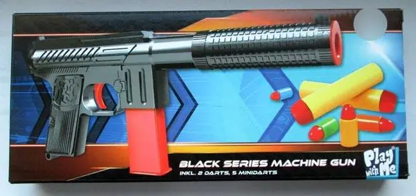 Foto uit de officiële melding: Play with Me BLACK SERIES MACHINE GUN Speelgoed machinegeweer — risico: Aantasting van het gezichtsvermogen