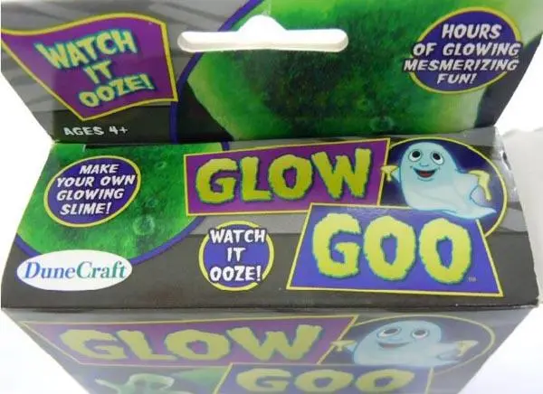 Photo de l’avis officiel: Dune Craft Glow Goo Kit de slime de jouet — risque: Risque chimique