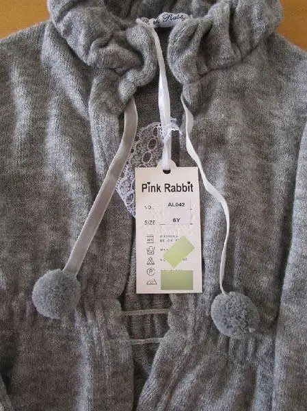 Foto uit de officiële melding: Pink Rabbit Meisjes vest — risico: Verwurging