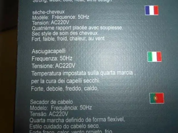 Foto dell’avviso ufficiale: Tek One Asciugacapelli professionale — rischio: Incendio
