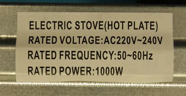 Foto do aviso oficial: CNZIDEL HOT PLATE Placa quente — risco: Choque elétrico (A12/1167/19)