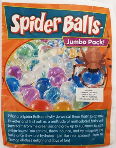 Photo de l’avis officiel: Dunecraft Spider Balls Jouet extensible — risque: Étouffement & Blessures