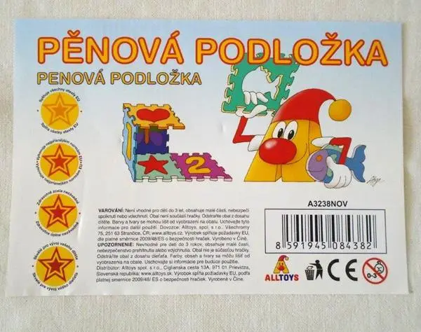 Foto do aviso oficial: ALLTOYS PENOVA PODLOZKA Carpete de puzzle — risco: Engasgamento
