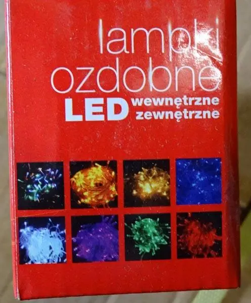 Photo de l’avis officiel: Lampki ozdobne LED Chaîne d’éclairage LED — risque: Choc électrique (A12/1250/19)