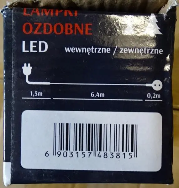 Photo de l’avis officiel: Lampki ozdobne LED Chaîne d’éclairage LED — risque: Choc électrique (A12/1251/19)