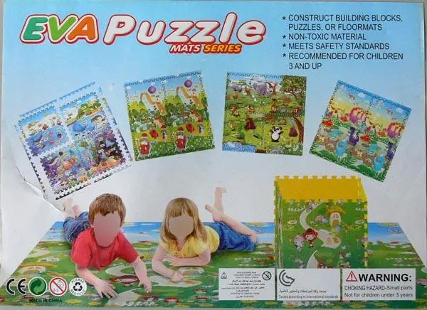 Foto do aviso oficial: Eva Puzzle Mats Series Carpete de puzzle — risco: Engasgamento (A12/1239/19)