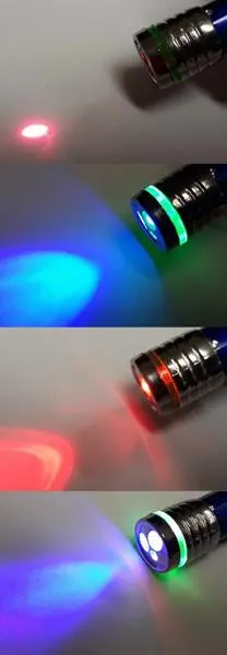 Photo de l’avis officiel: G.M.T (márkanév a gyűjtőcsomagoláson) 3in1 NEW LASER &amp; LED LIGHT Pointeurs laser — risque: Dommages à la vue