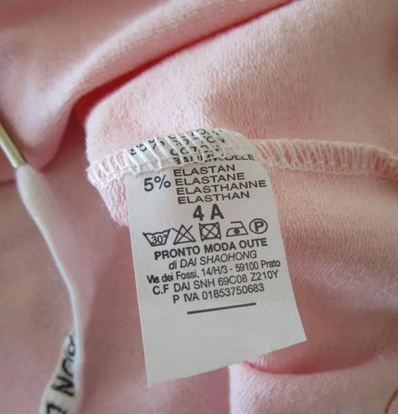 Photo de l’avis officiel: Oute Kids T-shirt pour filles — risque: Blessures (A12/1274/19)