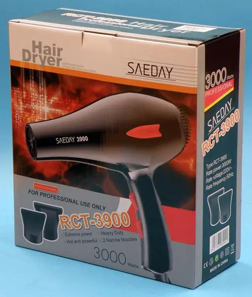 Photo from the official notice: SAEDAY / DELI Hair Dryer — burns & electric shock risk
