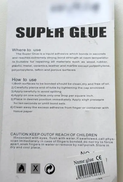 Foto dell’avviso ufficiale: AITE COOL SUPER GLUE Colla — rischio: Rischio chimico (A12/1299/19)