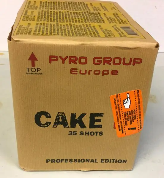 Photo de l’avis officiel: PYRO GROUP Europe CAKE D Feux d’artifice — risque: Brûlures