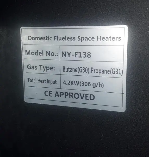Foto dell’avviso ufficiale: Simba Domestic flueless space heaters Riscaldatore a gas portatile — rischio: Ustioni & Incendio