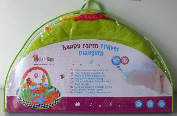 Photo from the official notice: BamBam Happy Farm Travel Playgym activity play mat — choking risk