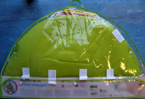 Photo from the official notice: BamBam Happy Farm Travel Playgym activity play mat — choking risk