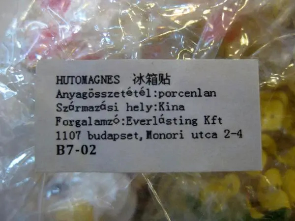 Photo from the official notice: HUTOMAGNES fridge magnet — choking risk (A12/1318/19)