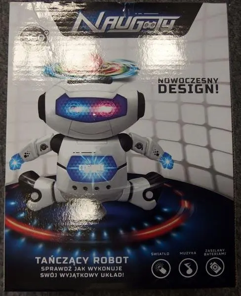 Foto dell’avviso ufficiale: artyk Naughty / Tanczacy robot Robot giocattolo — rischio: Ambiente