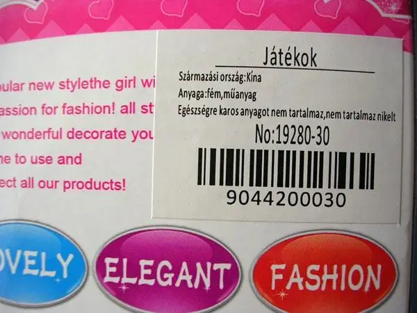 Photo de l’avis officiel: Fashion Poupée en plastique — risque: Risque chimique (A12/1427/19)