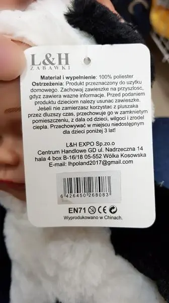 Foto do aviso oficial: L&amp;H Zabawki Boneca de plástico — risco: Químico