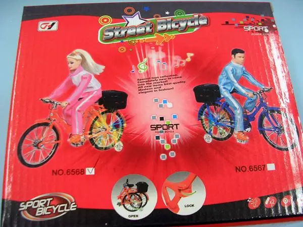 Photo from the official notice: Street Bicycle SPORT POWER BICYCLE plastic doll on a bicycle — chemical risk