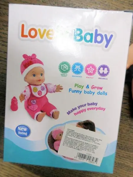Foto do aviso oficial: Cute Baby, Lovely Baby Boneca de plástico — risco: Químico