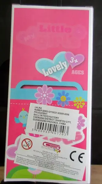 Foto uit de officiële melding: SHINER TOYS My Little Girls Plastic pop — risico: Chemische risico's