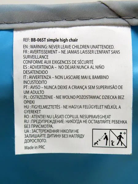 Foto dell’avviso ufficiale: Comptine Folding highchair Seggiolone per bambini — rischio: Lesioni