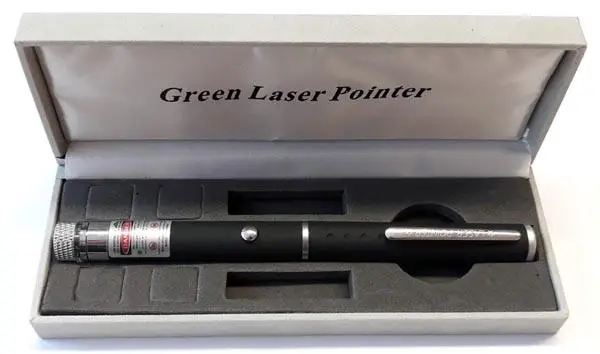 Foto aus der offiziellen Meldung: Green Laser Pointer Laserpointer — Risiko: Sehschaden (A12/1578/19)