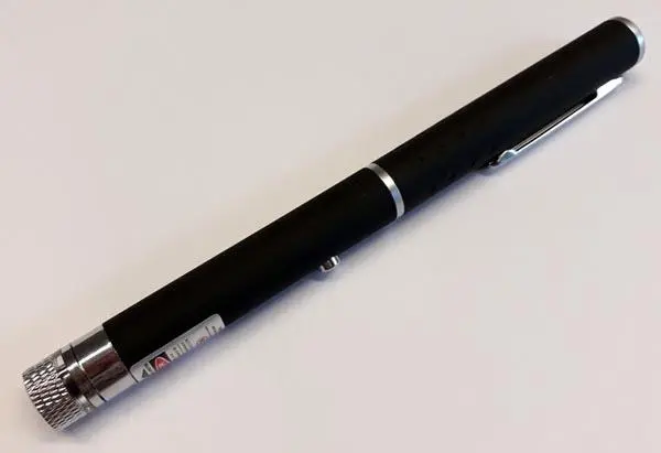 Foto aus der offiziellen Meldung: Green Laser Pointer Laserpointer — Risiko: Sehschaden (A12/1578/19)
