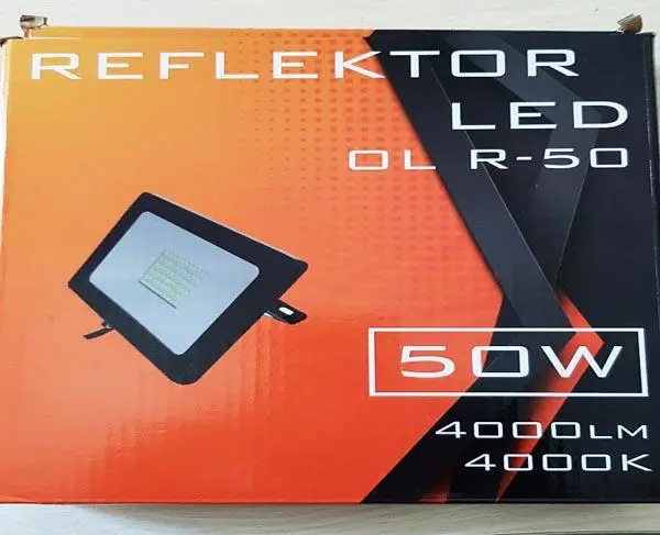 Foto do aviso oficial: Reflektor LED Projetor LED — risco: Choque elétrico