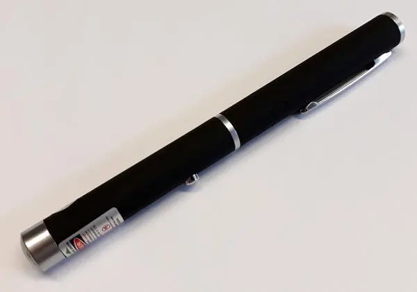 Foto aus der offiziellen Meldung: Green Laser Pointer Laserpointer — Risiko: Sehschaden (A12/1589/19)