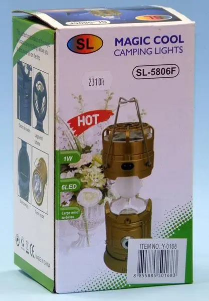 Photo de l’avis officiel: SL MAGIC COOL CAMPING LIGHTS Lampe LED portable — risque: Brûlures & Choc électrique