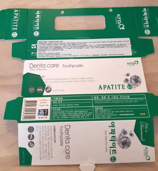 Photo de l’avis officiel: APATITE Denta Care Toothpaste Dentifrice — risque: Risque chimique
