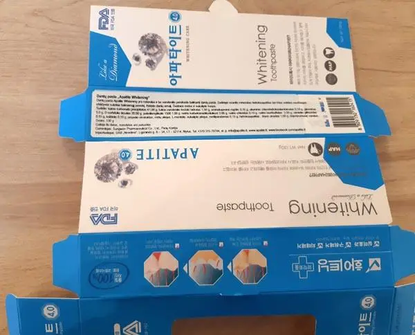 Photo de l’avis officiel: APATITE Whitening Toothpaste Dentifrice — risque: Risque chimique