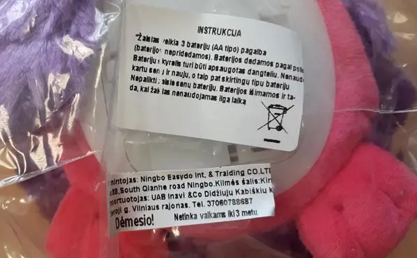 Foto do aviso oficial: Furbis Brinquedo macio-cheio — risco: Químico & Ambiente