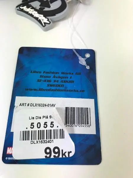 Foto uit de officiële melding: Marvel Avengers Portemonnee — risico: Milieu